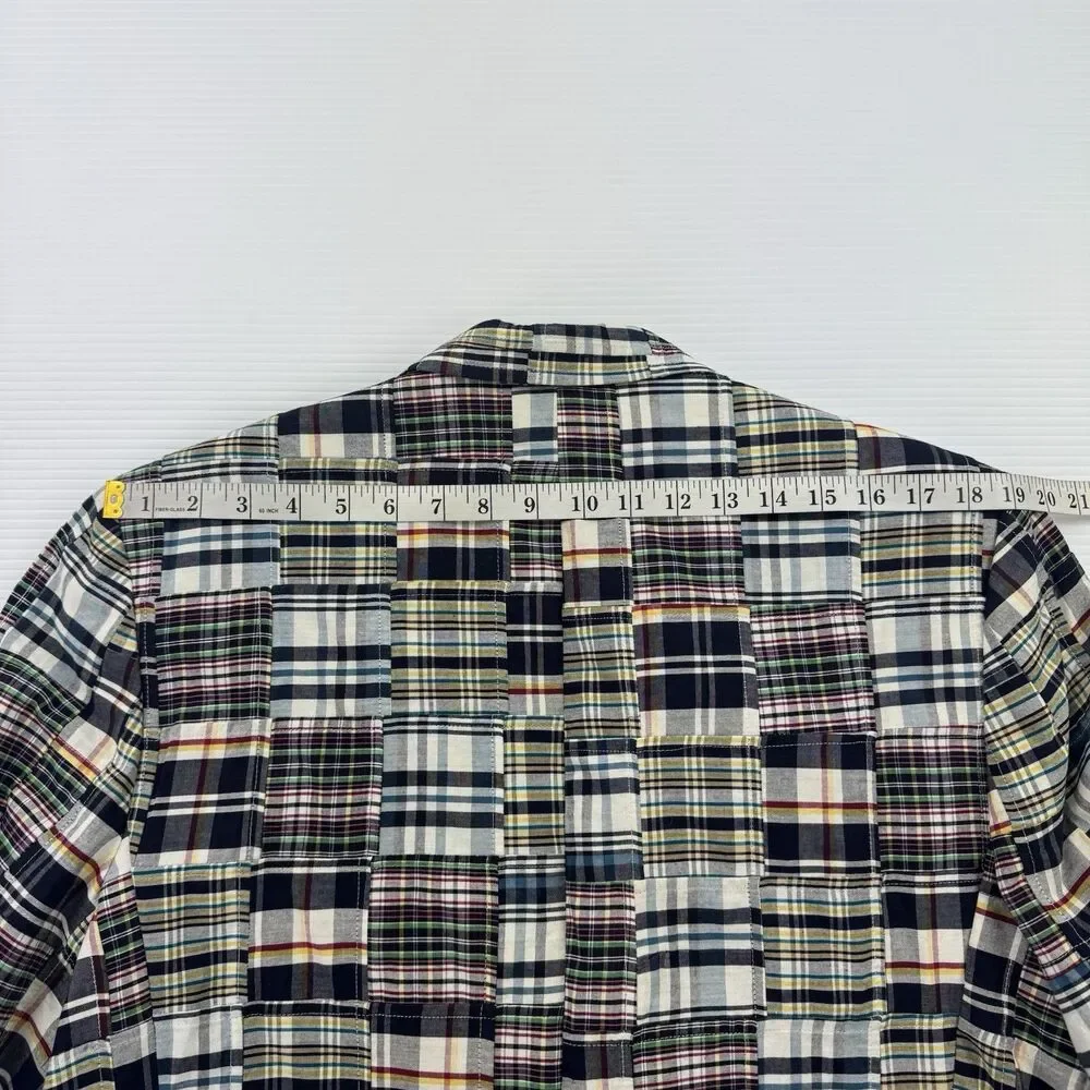 Grant Thomas Madras Patchwork Blazer Sport Coat Mens M Cotton Preppy Ivy Plaid